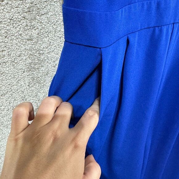 C/MEO Collective Power Trip Jumpsuit Womens Medium Blue Wide-Leg Spaghetti Strap - Picture 12 of 16